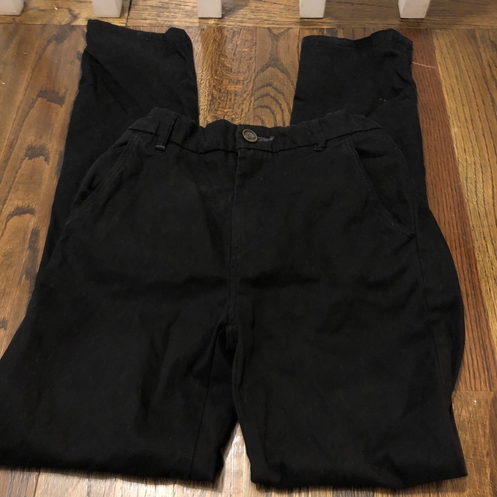 Zara kids Versatile Black Flat-Front Pants size 10